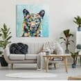 thumbnail image 2 of Blue Toned Modern Bear Animals & Insects Painting Gallery Wrapped Canvas Print Wall Art, 2 of 7