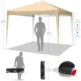 thumbnail image 5 of HOTEEL 10ft x 10ft Khaki Pop Up Outdoor Canopy, Waterproof, 5 of 8