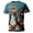 A-Mint Green471, variant on Mens T Shirt Short Sleeve Crew Neck Chicken Print Fun Tees Loose Fit Casual Party Novelty Daily Wear Tops