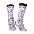 thumbnail image 5 of Uemuo Butterflies in Pastel Pattern Women's Crew Socks, Soft Durable Breathable Moisture-Wicking with Odor Control Cotton socks, 5 of 9