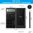 thumbnail image 3 of DEBGFS Scientific Calculators for Students  10-Digit Large Screen，Math Calculator with Notepad for Middle High School& College（White）,black, 3 of 7