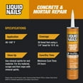 thumbnail image 5 of Liquid Nails Tough Repair 10.3 oz Gray Interior and Exterior Concrete and Mortar Repair Adhesive, 5 of 7