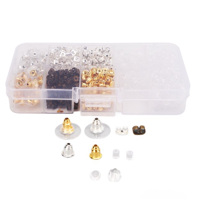 Earring BacksEarring Backs 10 Styles Metal Earring Backs Silicone Earring Backs Top Tier Quality