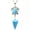 Blue Turquoise, variant on Hexagonal Cone Pendulum Natural Crystal Pointed Pendant Reiki Chakra Necklace-Red Stone