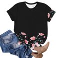 thumbnail image 2 of Tops de Ajuste Suelto para las Mujeres Impreso Manga Corta Suéter Camiseta Cuello Redondo Blusa Casual, Top de Moda para el Uso Diario Y las Salidas, 2 of 7