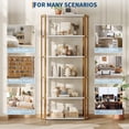 thumbnail image 2 of 6-Tier Bookshelf, Bookcase with Metal Frame, Book Shelf for Living Room, Home Office, Industrial Style, 2 of 7