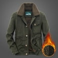 thumbnail image 2 of Daznico Mens Winter Jacket - Men's Winter Velvet Jacket with Loose and Casual Corduroy Thick and Warm Collared Jacket -Winter Coats for Men,Color:Green,Size:L, 2 of 5