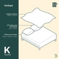 thumbnail image 4 of Juego de Sábanas de Bambú Dreamlab, Ropa de Cama Ultra Suave, Fresca, Hipoalergénica, Ecológica, Sábanas King Size de Bambú, Color Gris, 4 of 10