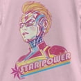 thumbnail image 2 of Girl's Marvel Captain Marvel Star Power Hero  Graphic Tee Light Pink Large, 2 of 4