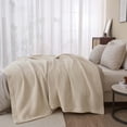 thumbnail image 5 of Great Bay Home All-Season Waffle Cotton Bed Blanket 90x90 (Full / Queen, Oatmeal), 5 of 6