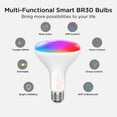 thumbnail image 3 of Govee 1000LM RGBWW Smart BR30 LED Smart Bulb 2 Pack,16 million Color Options For Color Changing Effect, 3 of 5