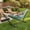 Blue-green stripes, variant on Petyee 2-Persons Outdoor Double Hammock, 450 Lbs Capacity with  Adjustable Steel Stand & Carry Bag,Yellow