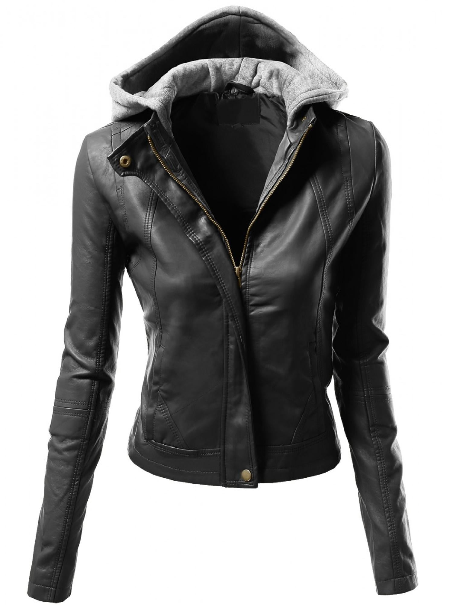 High Secret Womens Faux Leather Moto Jacket High Secret Womens Faux Leather Moto Jacket
