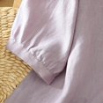 thumbnail image 7 of XPMWRP Women's Cotton Linen Button Down Short Sleeve Shirts Summer Loose V Neck Casual Oversized Solid Blouses Purple XXL, 7 of 7
