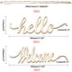 thumbnail image 2 of Juego de 3 letreros de madera con la palabra "Hola" y "Bienvenido", letras de madera natural recortadas con cuerda, ideales para bodas, aniversarios, compromisos y decoración del hogar., 2 of 6
