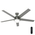 thumbnail image 4 of Hunter - Aerodyne Indoor Ceiling Fan With Light, Remote, 60-inch, Matte Silver, Casual-style, 6-speed DC Motor, Energy Star, WiFi Smarthome, 52834, for Living Rooms, Bedrooms, 4 of 18