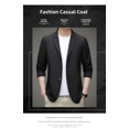 thumbnail image 3 of Traje de verano de seda de hielo de estilo occidental para hombre, ropa informal ultrafina para protección solar, chaqueta ligera de una sola pieza para primavera y otoño, 3 of 5