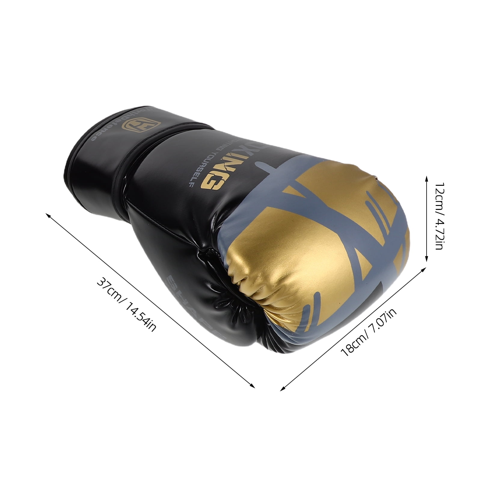TABLZONE 1Pair Heavy Bag Boxing Gloves Black with Wrist Support and Comfortable Breathable Material for Adults