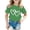 Green, variant on T-Shirts for Girls 9-10 Cartoon Print Round Neck Back To School Shirt Fashion Cool Summer Tops Preppy Tee for Toddler & Kids, 2-3 Years, Sky Blue