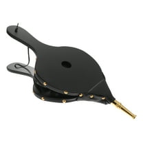 LEORX 1Pc Manual Fireplace Bellows Air Blower Black Wooden Fire Fan for Outdoor Bbq