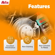 Akfix A110 Brake Cleaner Non Chlorinate Spray, Fast Drying, 16.9 oz, 6 Pack