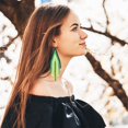 thumbnail image 3 of ORUYROP Long Beaded Dangle Earrings u2013 Boho Native Handmade Seed Bead Tassel Earrings for Women, Bohemian Large Statement Beaded Drop Fringe Earrings, 3 of 7