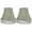 Cream, White, variant on Urbanest Silk Bell Lamp Shade, 5x9x7", Black With Black Fringe