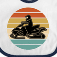 thumbnail image 4 of Inktastic Snowmobile Retro Sunset Boys or Girls Baby Bib, 4 of 4