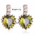 thumbnail image 4 of 18K Gold Glavanization Austrian Zircon Earrings  red, 4 of 4