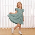 thumbnail image 2 of HCNTES Toddler Girl Dress Kids Short Sleeve Ruffle Dresses for Girls Summer Outfits Beach Sundress for Kids Girls 2t 3t 4t 5t 6t 7t 8t 9t(2-3 Years,D01-Green), 2 of 9