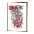 thumbnail image 1 of Déplacer dans et hors du Trafic I Rouge Gris - Toile Encadrée Géométrique, 1 of 3