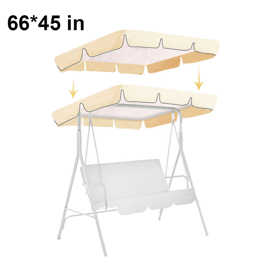 Swing Top Cover Canopy Replacement 3 Person Swing Shade Cover for