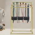 thumbnail image 3 of 3-Tier Belt Hanger, Floor Mounted Belt Hanger, Metal Belt Organizer with 39 Hook, 3 of 17