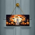 thumbnail image 2 of Mummy Siberian Husky Happy Halloween with Pumpkins Bats Spooky Fun Landscape Wood Sign Husky Dog Lover Gifts Hanging Wall Home Decor - 00019, 2 of 5
