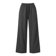 thumbnail image 4 of Womens Wide Leg Sweatpants High Waisted Barrel Drawstring Joggers Athletic Summer Fall Workout Pants with Pockets, 4 of 7
