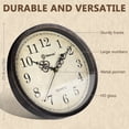 thumbnail image 4 of Geevon Vintage Wall Clock, Silent 10" Non Ticking Retro Round Clock Quartz Decorative Battery Operated Wall Clock for Kitchen, Office, Classroom, Bedroom, Living Room Decor, 4 of 8