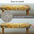 thumbnail image 4 of Jiueut Butterfly Sunflower Print Bench Covers, Machine Washable Bench Seat Protection Chair Seat Decoration Non Slip Rectangle Chair Slipcover with Elastic Band for Kitchen Home Hotel, 4 of 7