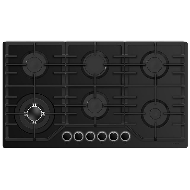 PARRILLA DE GAS DE VIDRIO TEMPLADO MATE 8MM CON 6 QUEMADORES
