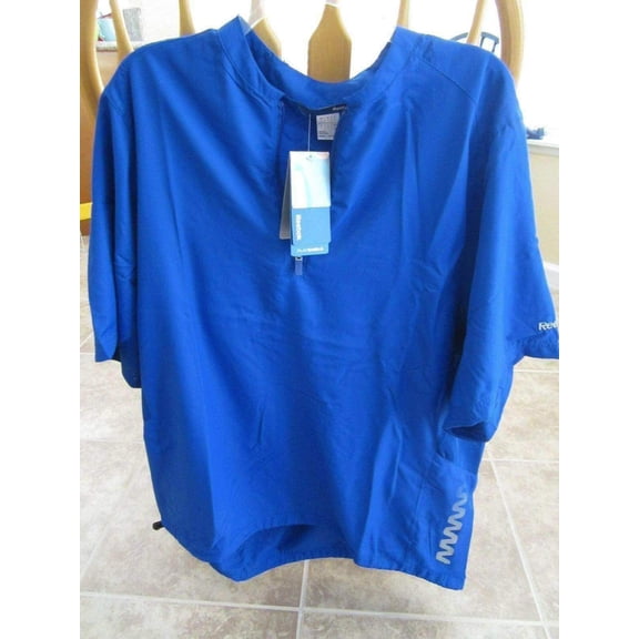 Reebok PlayShield blue short sleeve pullover shirt NEW WITH TAGS