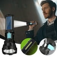 thumbnail image 1 of PEACNNG Solar Flashlight - Handheld Rechargeable LED Flashlight with COB Floodlight  2400mAh Power Bank  USB Charging  Water Resistant  Camping  Hiking & Emergency Use, 1 of 9