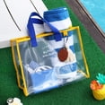 thumbnail image 3 of Sylvamorning Beach Bag Portable Letter Print Transparent Handbag Shoulder Bag, 3 of 8