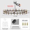 thumbnail image 5 of Holaki 48 Inches Luxury Chandeliers Crystal Living Room Decorative Lights Simple Modern Dining Room LED Lighting,for Home Decor, Includes 48*G4 Bulbs, 5 of 8