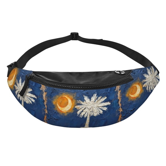 Women Men South Carolina Flag Fanny Pack Sling Crossbody Bag for Outdoor Travel Sports Hiking