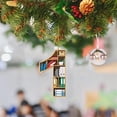 thumbnail image 3 of SouMaox Acrylic Book Ornament, Double Sided Sublimation Print, Lightweight Librarian Decor, Hanging Tree Charm for Personal Library Display, 3 of 7