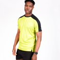 thumbnail image 1 of Dare 2B - Camiseta Discernible Hombres (Amarillo Lima, Negro), 1 of 2