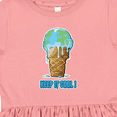 thumbnail image 4 of Inktastic Keep It Cool Melting Earth Ice Cream Cone Girls Toddler Dress, 4 of 5