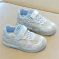 thumbnail image 2 of THDHVS Toddler Sneakers,Shoes for Boys,Boys' Flat Sole Sneakers with Mesh Upper and Adjustable Strap Flexible Outdoor Shoes for Active Play and Daily Wear Silver 8.5-9 Years, 2 of 6