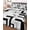 Black, variant on Quilt King Size Bedding Set, Modern Geometric Black Reversible Summer Quilt 3 Pieces, Abstract Minimalist Artwork Lines Lightweight Bedspreads Coverlets with 2 Pillow Shams for All Seasons