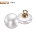 thumbnail image 3 of Uxcell 10pcs 16L Round White Faux Pearl Buttons 10mm 3/8" Gold Metal Shank Sewing Buttons Replacement DIY Small Button for Sewing Clothing Bridal Wedding Dress DIY Crafts, 3 of 7