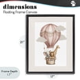 thumbnail image 4 of Stupell Industries Cottage Hot Air Balloon Animals Pink Black Floating Frame Canvas Art, 17 x 21, by Christine Simpson Art, 4 of 8